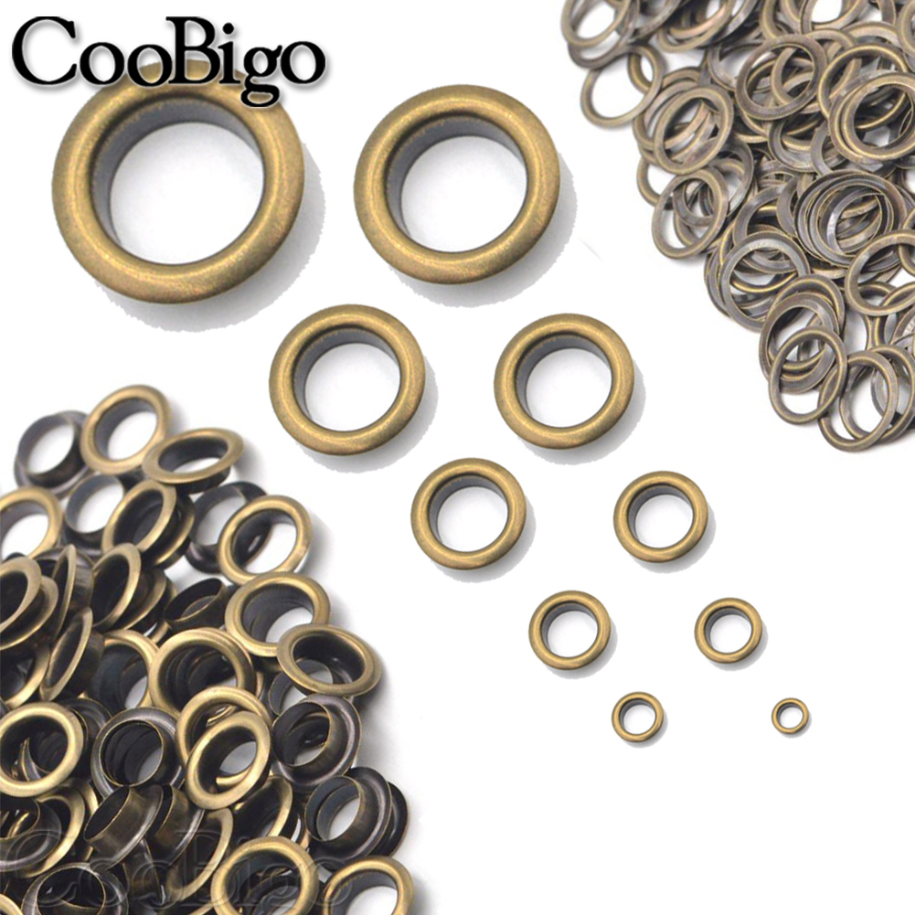 Leatherwork Eyelets - 100sets Metal Eyelets Leather Repair Grommets