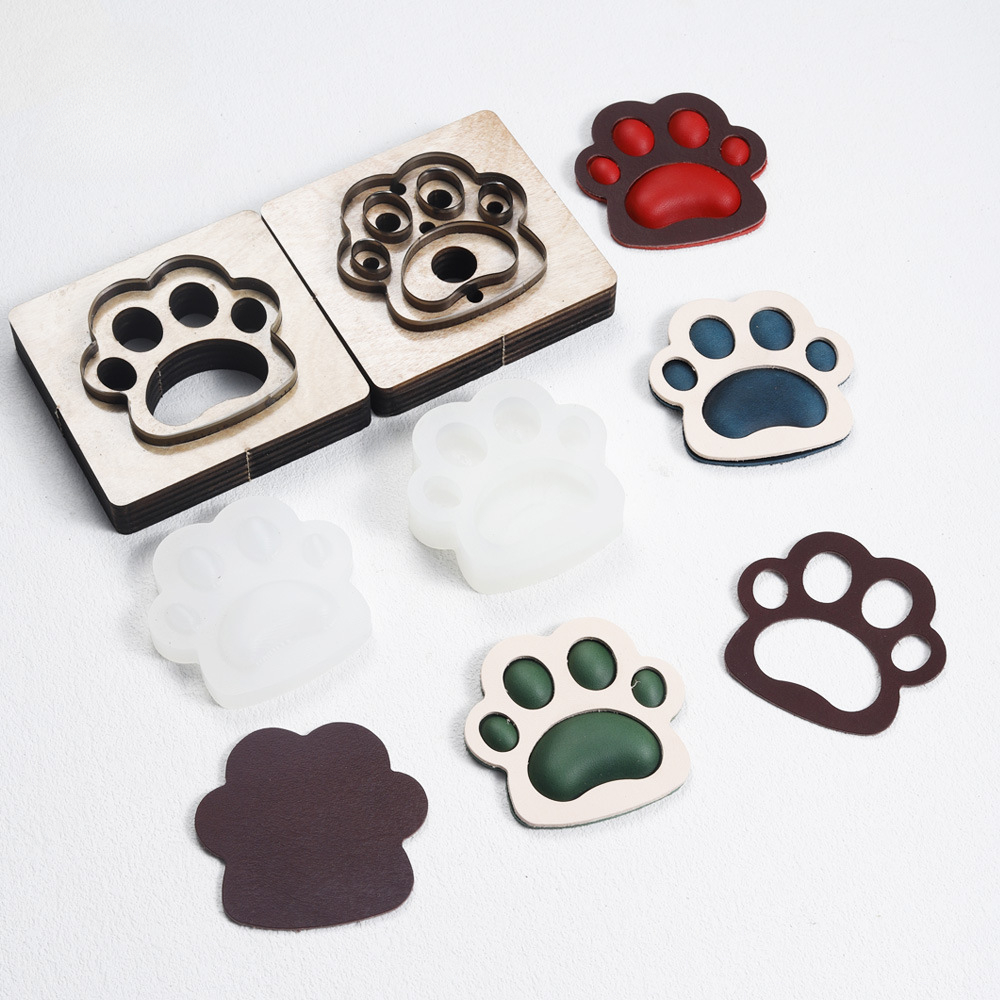 Leatherwork Templates - Dog Paw Shaped Leather Cutting Die