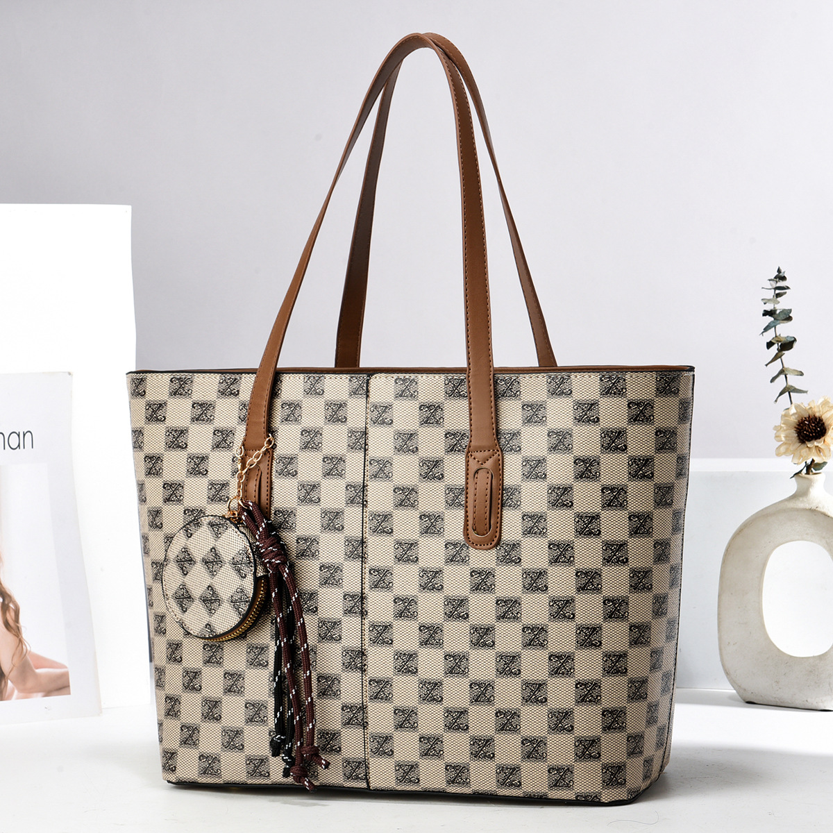 Leather Work Handbag - Tote Bags PU Leather Purses and