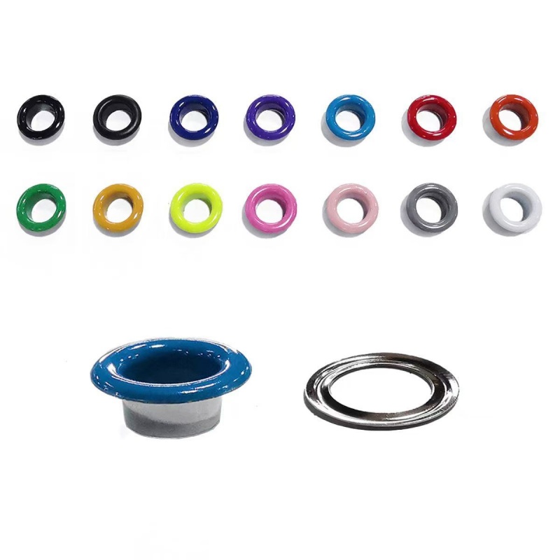 Leatherwork Eyelets - 320Pcs 4mm Mixed Stainless Steel Eyelets