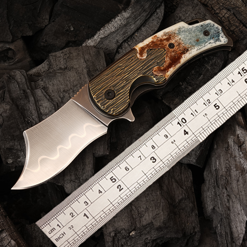 Bone Folder Tool - NEWOOTZ Vintage Handmade Folding Knife WRL-34