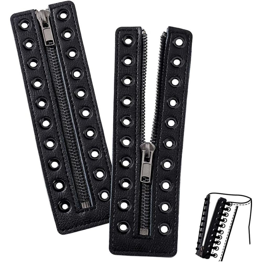 Leatherwork Eyelets - Leather Boot Zipper Inserts 6.9x2 Inch