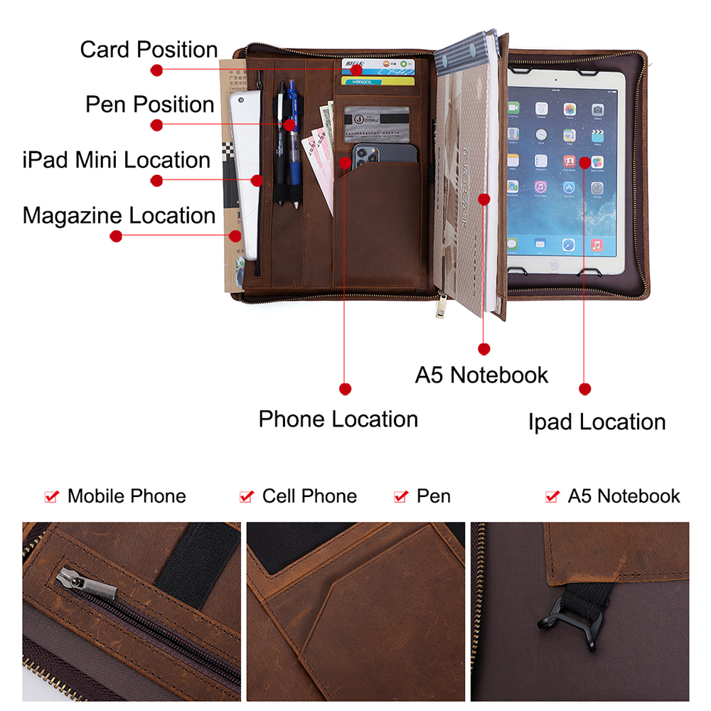 Work Folio for Men and Women G - Leather Work Folio recension och pris