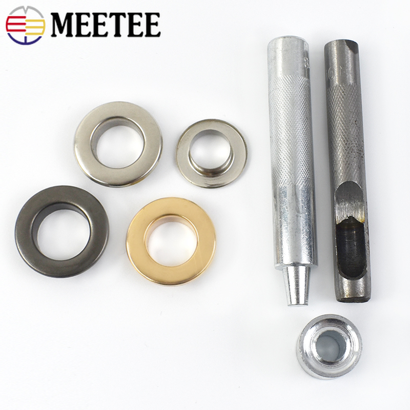 100Sets Meetee 4-10mm 3Colors  - Leatherwork Eyelets recension och pris
