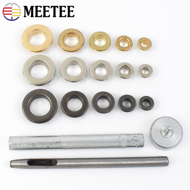 100Sets Meetee 4-10mm 3Colors  - Leatherwork Eyelets recension och pris