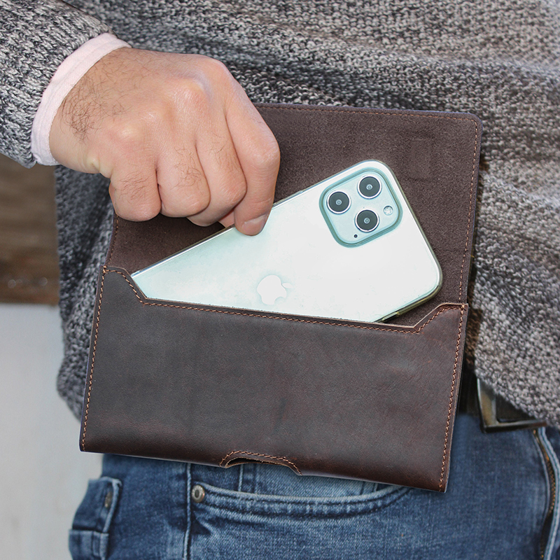 Cowhide Leather Waist Bag Phon - Leatherwork Fasteners recension och pris