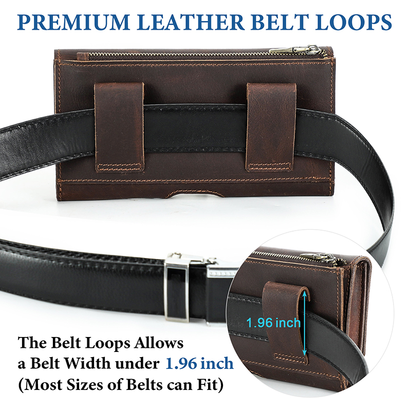Cowhide Leather Waist Bag Phon - Leatherwork Fasteners recension och pris