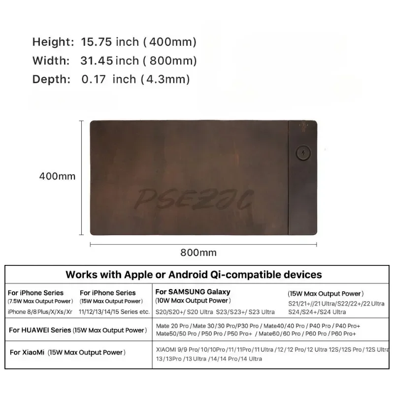 Vintage Cowhide Mouse Pad with - Leatherwork Table recension och pris