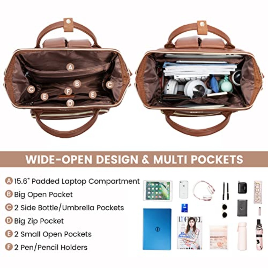 Leather Laptop Backpack for Wo - For Leather Work recension och pris