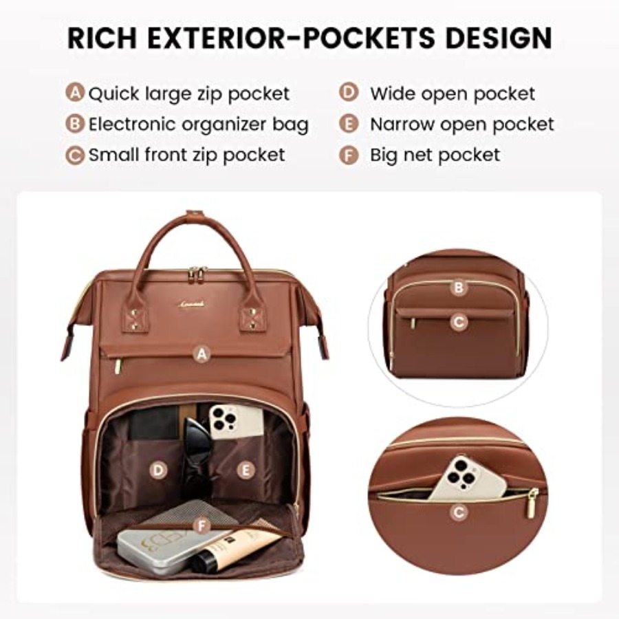 Leather Laptop Backpack for Wo - For Leather Work recension och pris