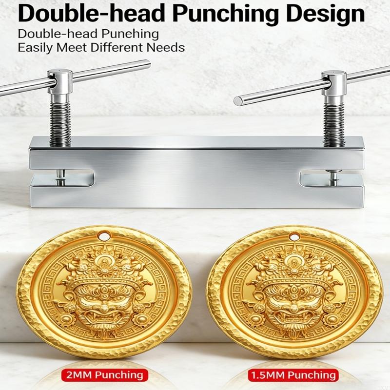 2 In 1 Metal Hole Tool For Cra - Leatherwork Jewelry recension och pris