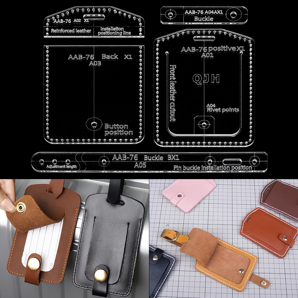 1Set Suitcase/Work ID Tags, ID - Leatherwork Templates recension och pris