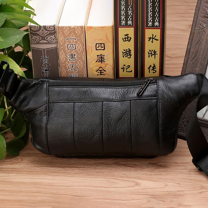Men Waist Fanny Bags Sling Che - Leatherwork Fasteners recension och pris
