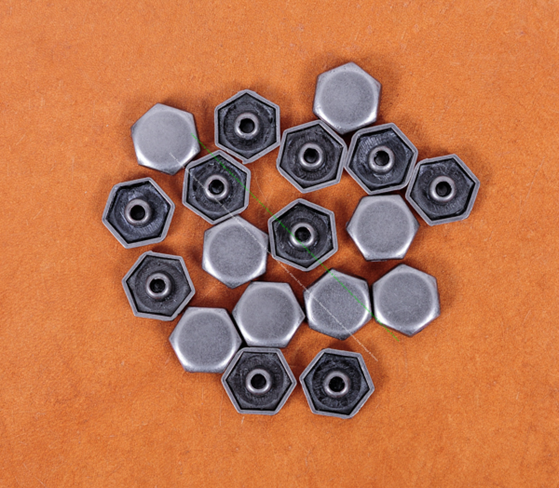 13*13mm Stream Punk Flat Hexag - Leatherwork Jewelry recension och pris