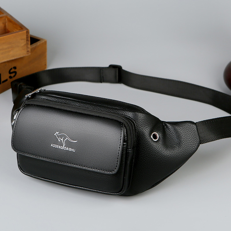 Luxury Brand Waist Bag Men Lea - Leatherwork Fasteners recension och pris