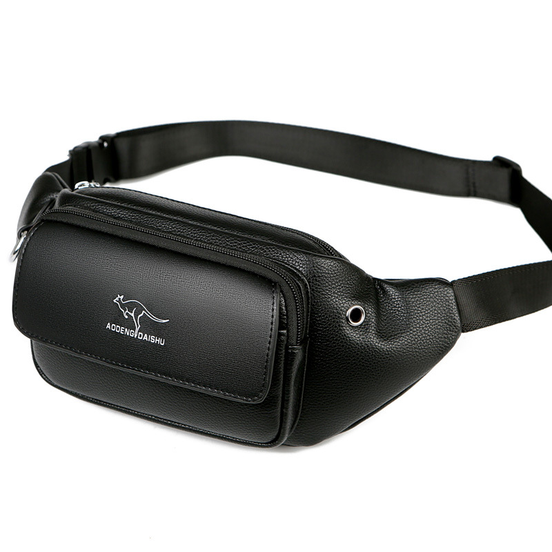 Luxury Brand Waist Bag Men Lea - Leatherwork Fasteners recension och pris