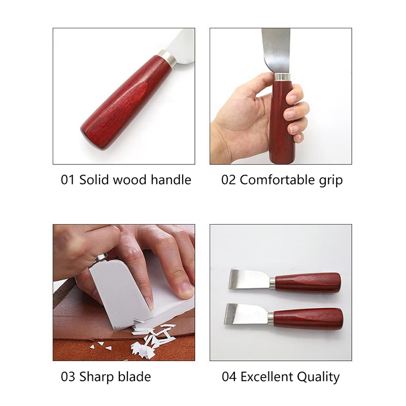 Wooden Handle DIY Leathercraft - Leatherwork Knife recension och pris