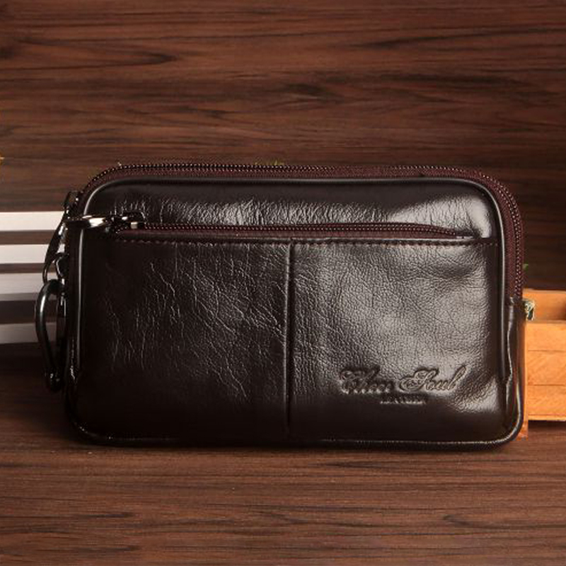 Men Clutch Waist Pack Bag Cell - Leatherwork Fasteners recension och pris