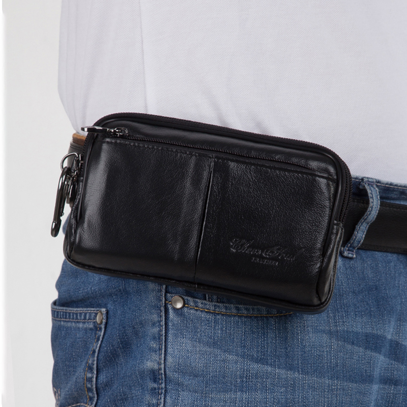 Men Clutch Waist Pack Bag Cell - Leatherwork Fasteners recension och pris