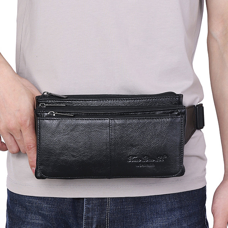 Men Waist Fanny Pack Belt Hip  - Leatherwork Fasteners recension och pris