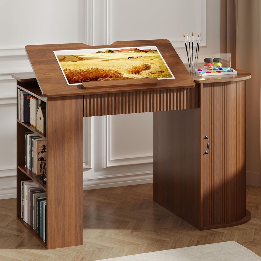Storage Cabinet Desk with Draw - For Leather Work recension och pris