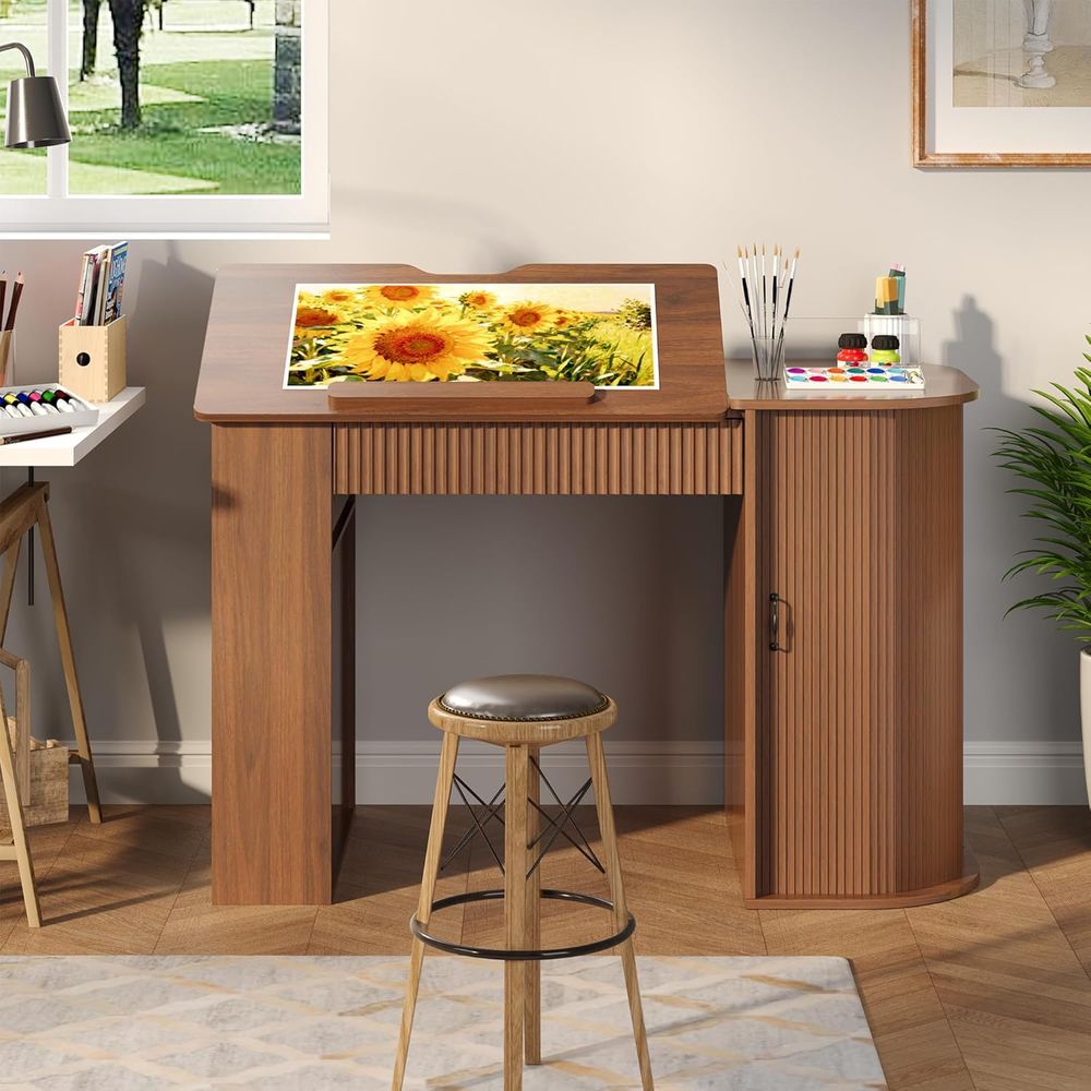 Storage Cabinet Desk with Draw - For Leather Work recension och pris