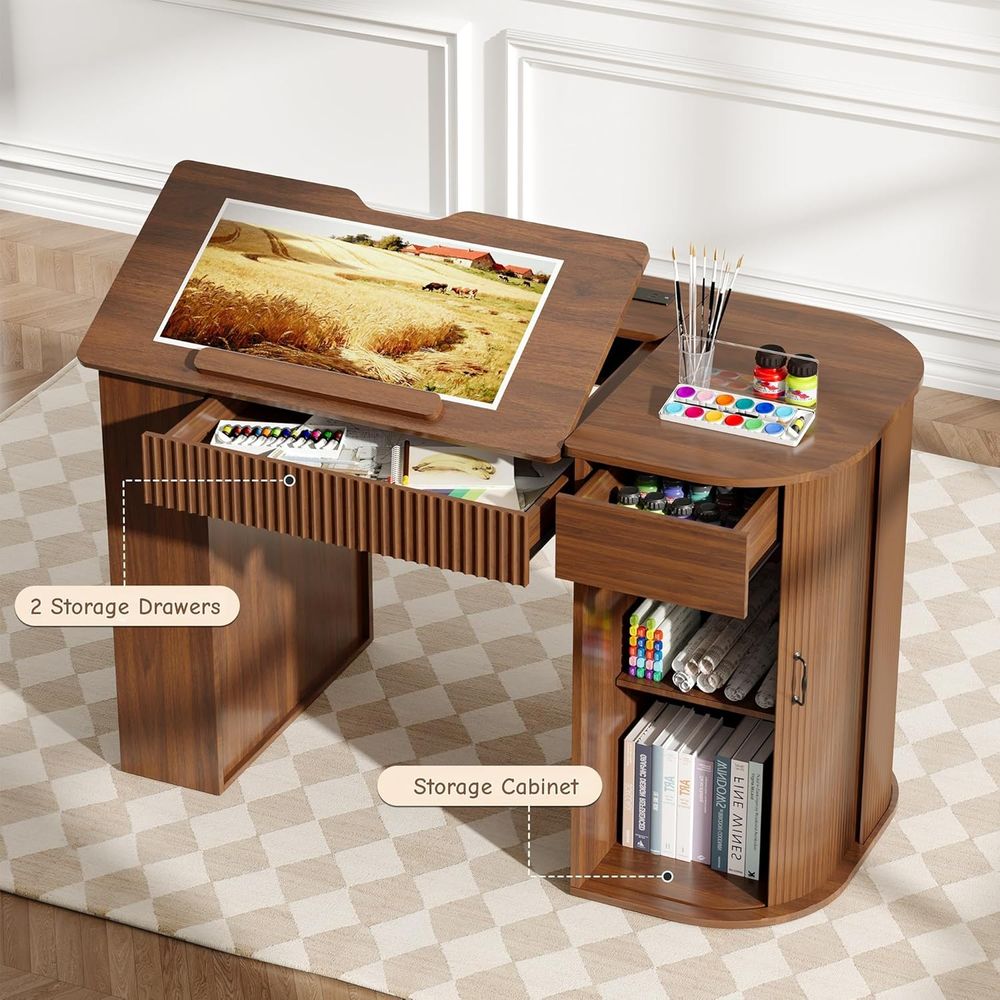 Storage Cabinet Desk with Draw - For Leather Work recension och pris
