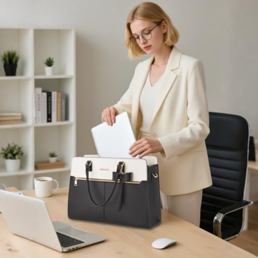 Laptop Tote Bag for Women, 15. - For Leather Work recension och pris