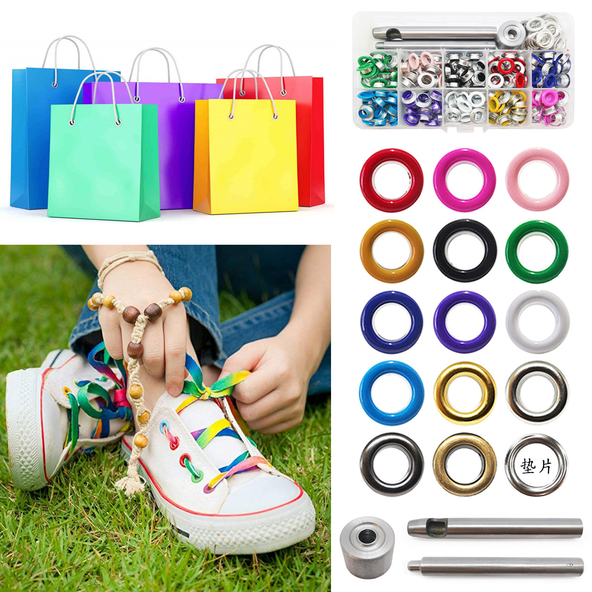 300/500 Sets 5mm Multi-Color M - Leatherwork Eyelets recension och pris