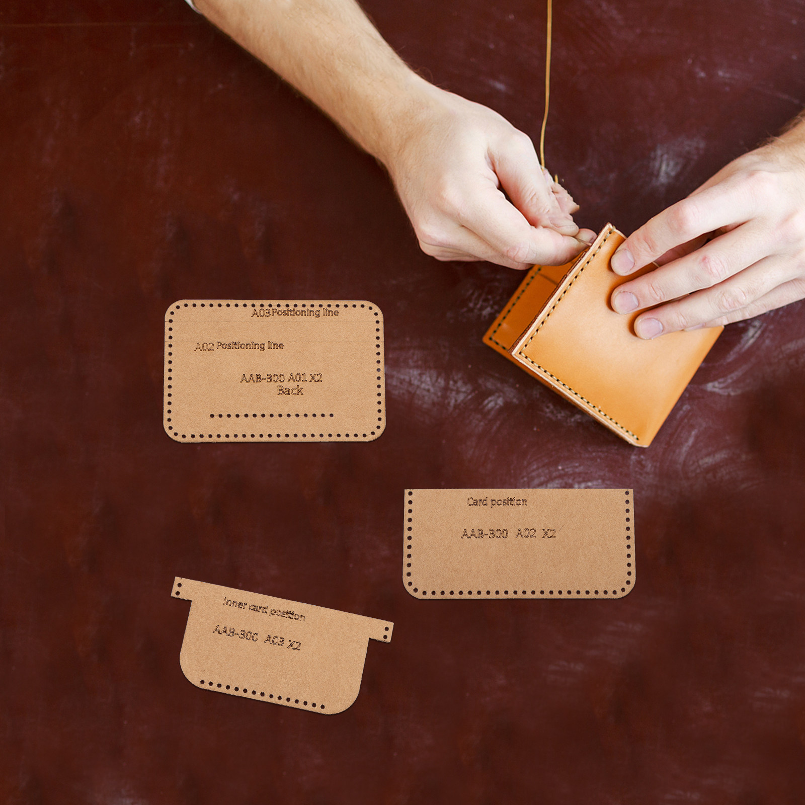 1Set Universal Wallet Pattern  - Leatherwork Templates recension och pris