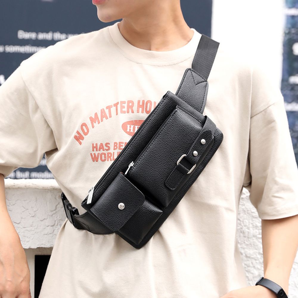 Fashion Men Women Waist Bag Ca - Leatherwork Fasteners recension och pris