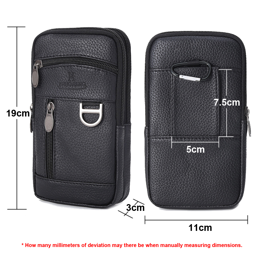 Men Waist Bag Mobile Phone Bag - Leatherwork Fasteners recension och pris