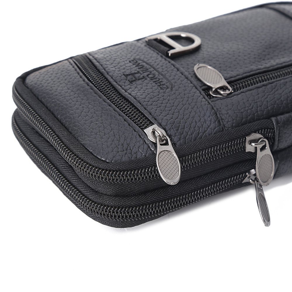 Men Waist Bag Mobile Phone Bag - Leatherwork Fasteners recension och pris