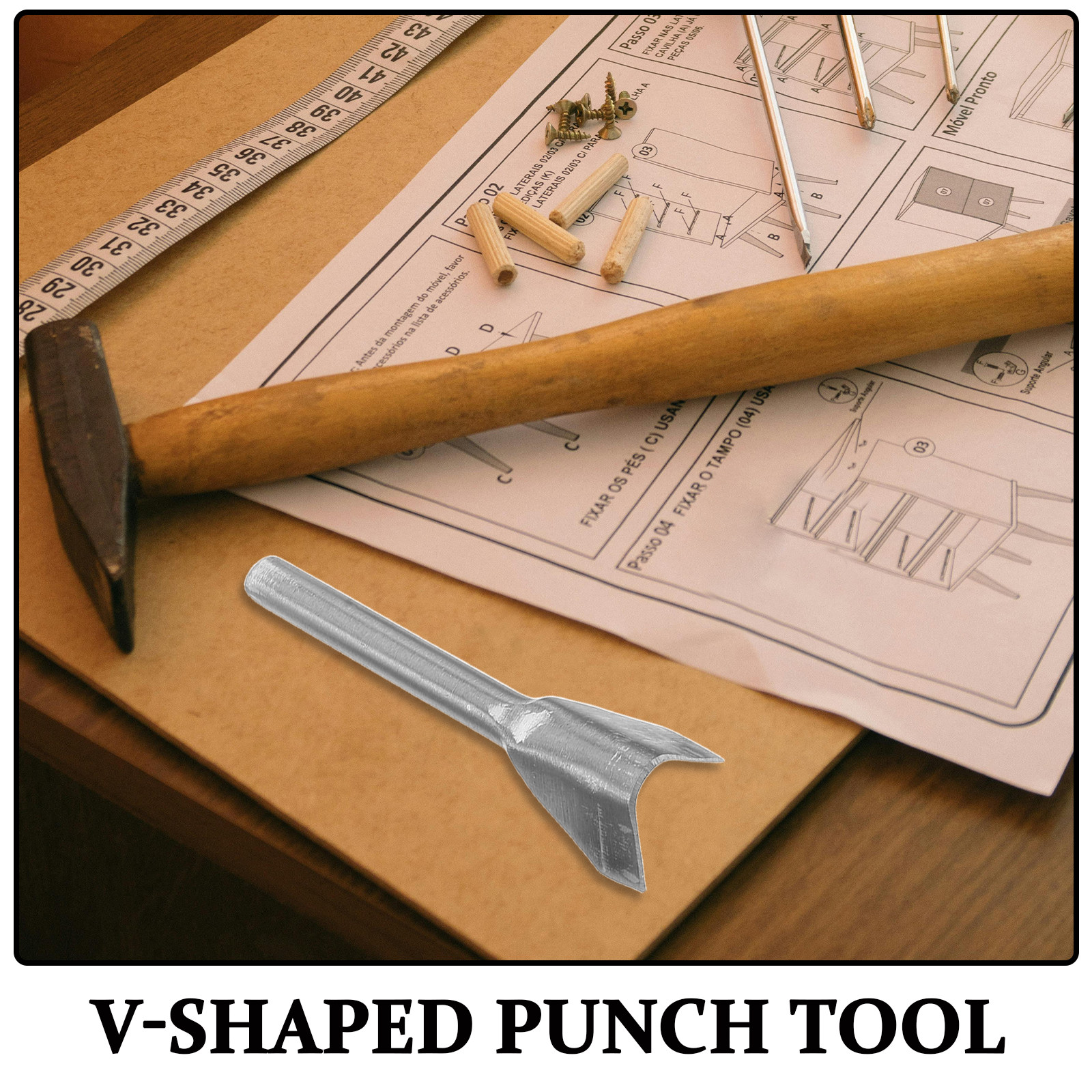 1Set V-Shaped Punch Tool 10-40 - Leatherwork Manual recension och pris
