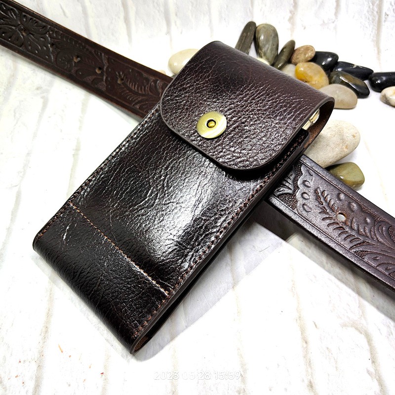 Mobile Phone Waist Bag Holster - Leatherwork Fasteners recension och pris