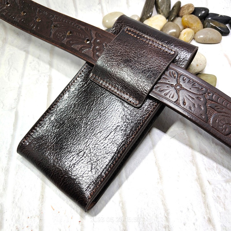 Mobile Phone Waist Bag Holster - Leatherwork Fasteners recension och pris