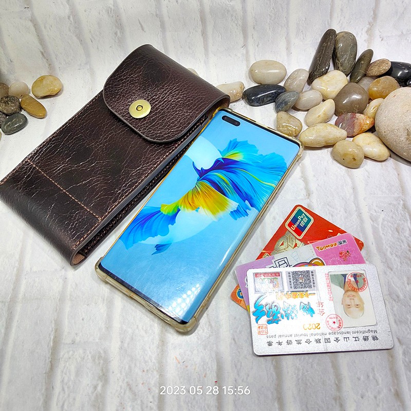 Mobile Phone Waist Bag Holster - Leatherwork Fasteners recension och pris
