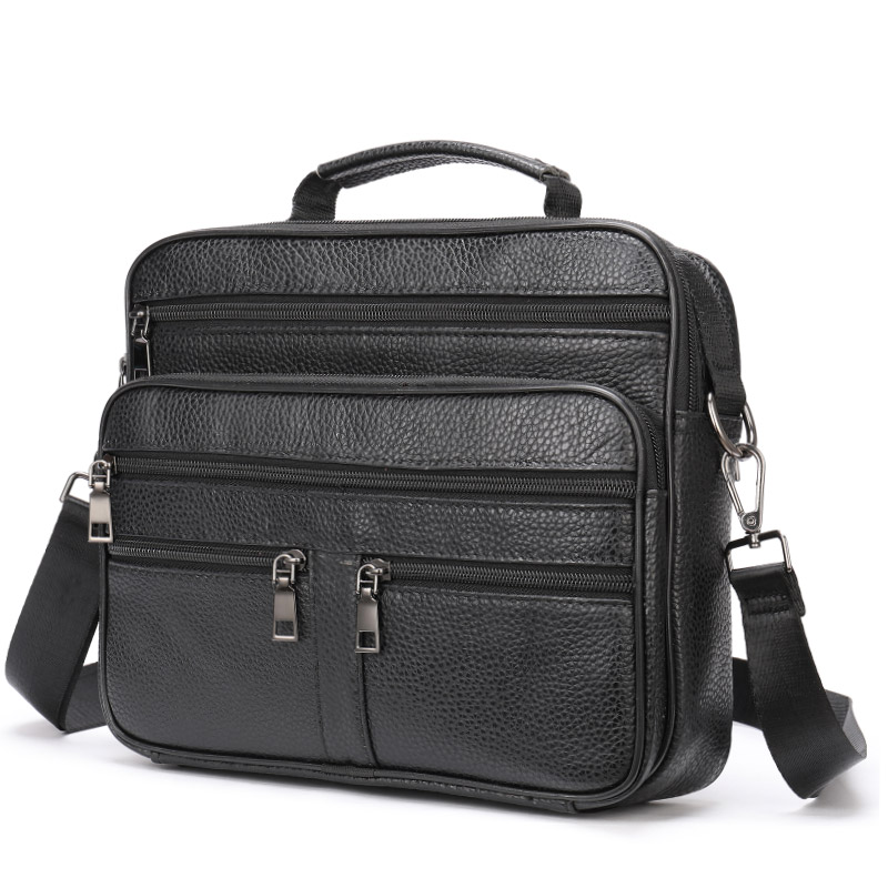 Fashion Men's Shoulder Bag Bla - Leather Work Handbag recension och pris