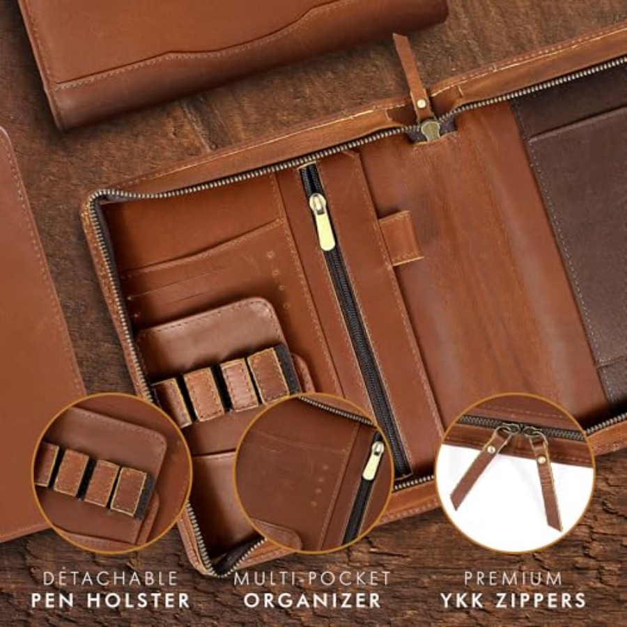 Leather A5 Portfolio Padfolio  - Leather Work Folio recension och pris