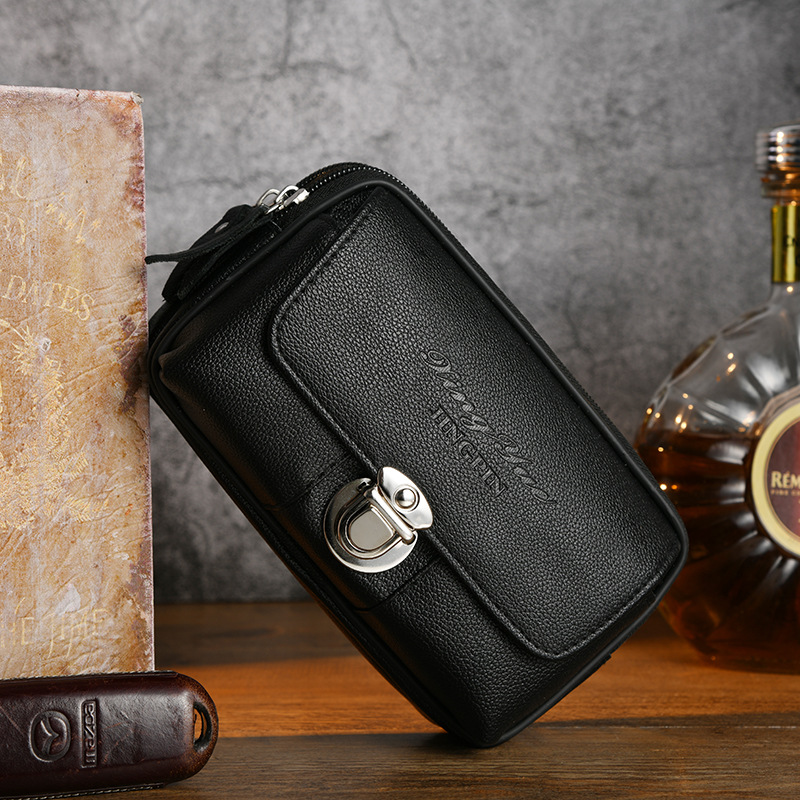 PU Leather Waist Pack for Men  - Leatherwork Fasteners recension och pris