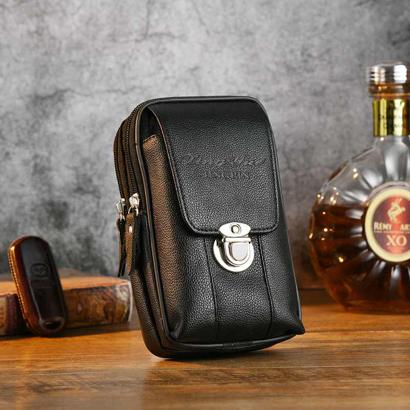PU Leather Waist Pack for Men  - Leatherwork Fasteners recension och pris