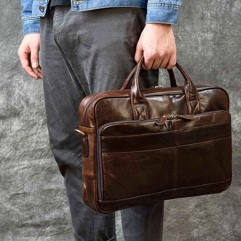 Luxury Genuine Leather Handbag - Leather Work Handbag recension och pris