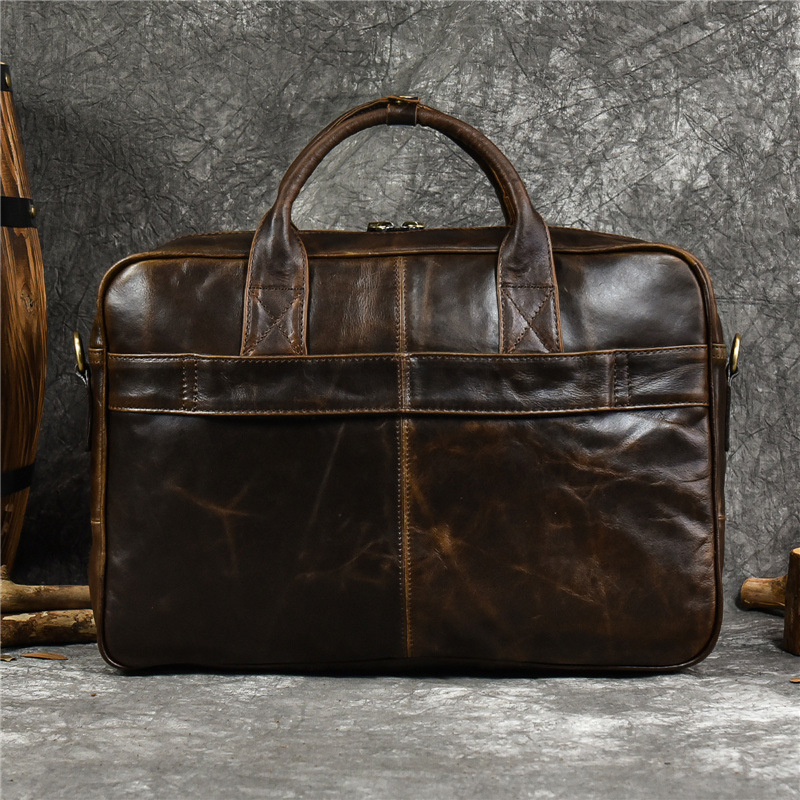 Luxury Genuine Leather Handbag - Leather Work Handbag recension och pris