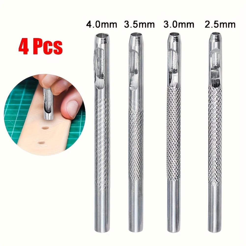 4Pcs Manual Leather Hole Punch - Leatherwork Manual recension och pris
