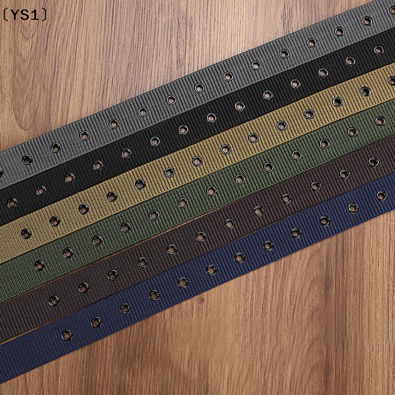 〔YS1〕Mens Belt Porous Canvas P - Leatherwork Eyelets recension och pris