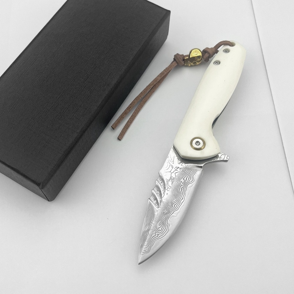 Damascus Blade Folding Pocket  - Bone Folder Tool recension och pris