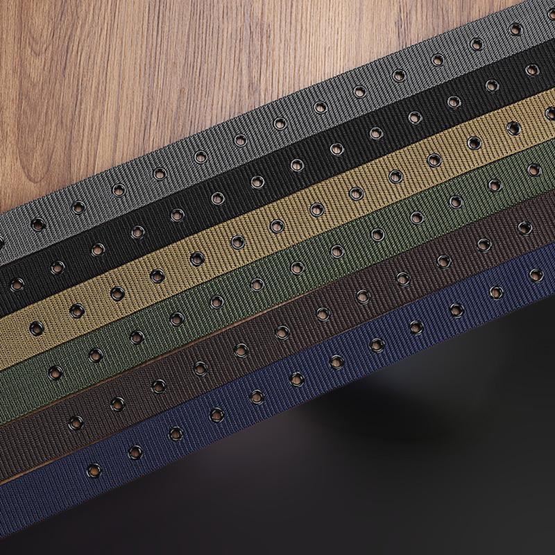 Men's Belt Porous Canvas Pin B - Leatherwork Eyelets recension och pris