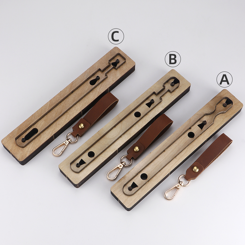 Wooden Punching Die Key Chain  - Leatherwork Templates recension och pris