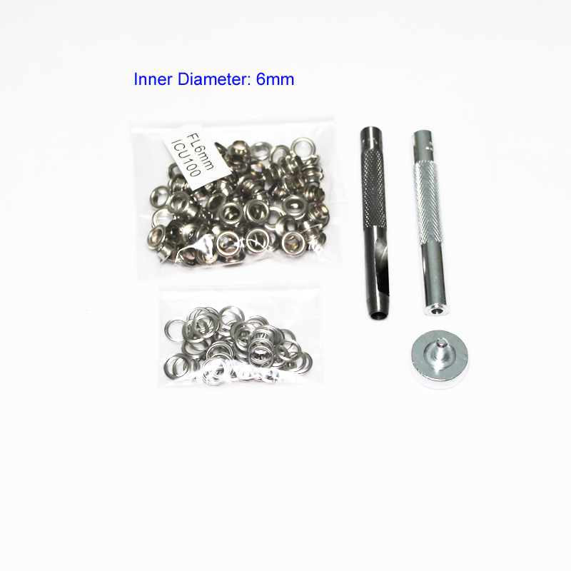 4mm-14mm 100 Set Silver Eyelet - Leatherwork Eyelets recension och pris