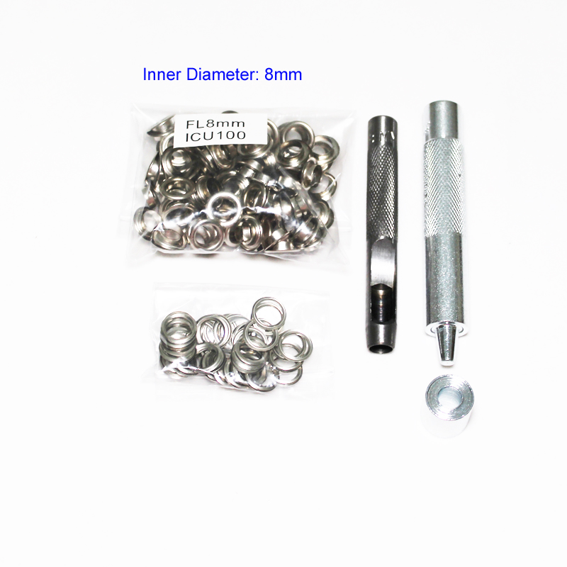 4mm-14mm 100 Set Silver Eyelet - Leatherwork Eyelets recension och pris